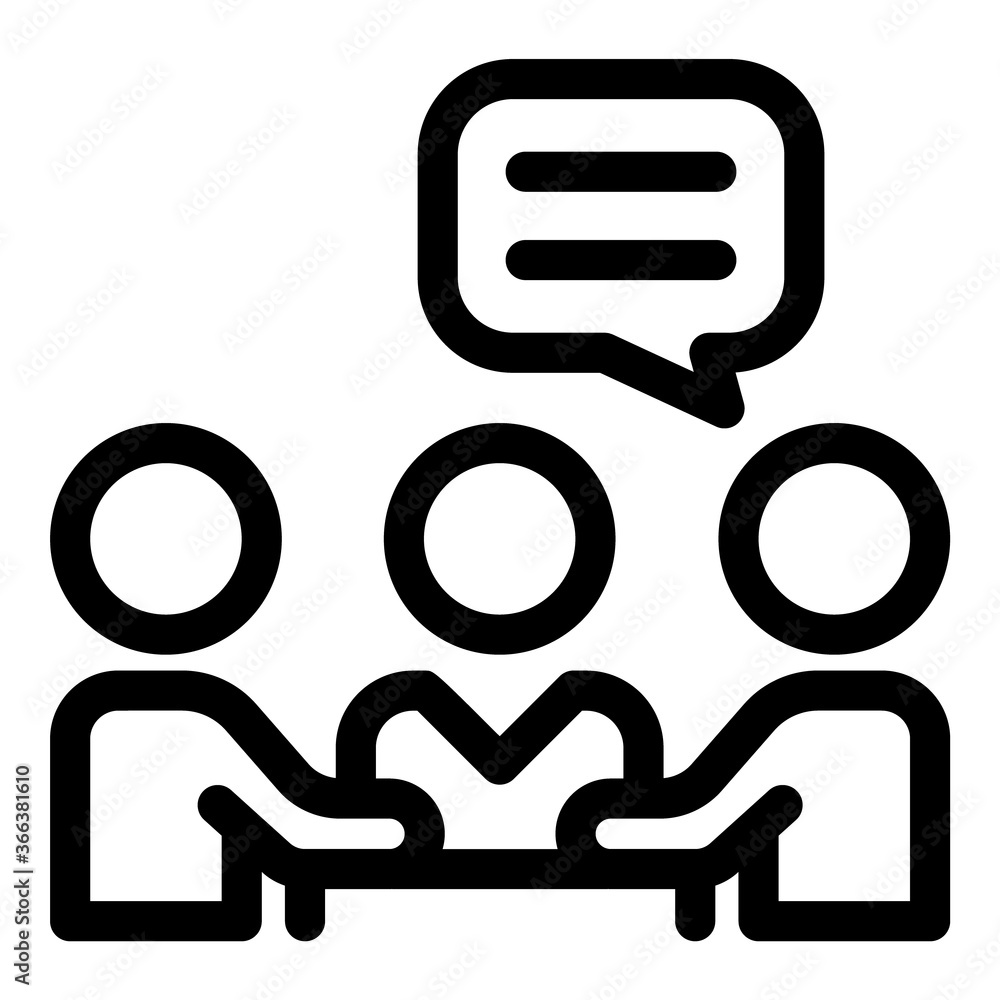 Meeting Flat Icon Isolated On White Background Meeting Flat Icon Isolated On White Background