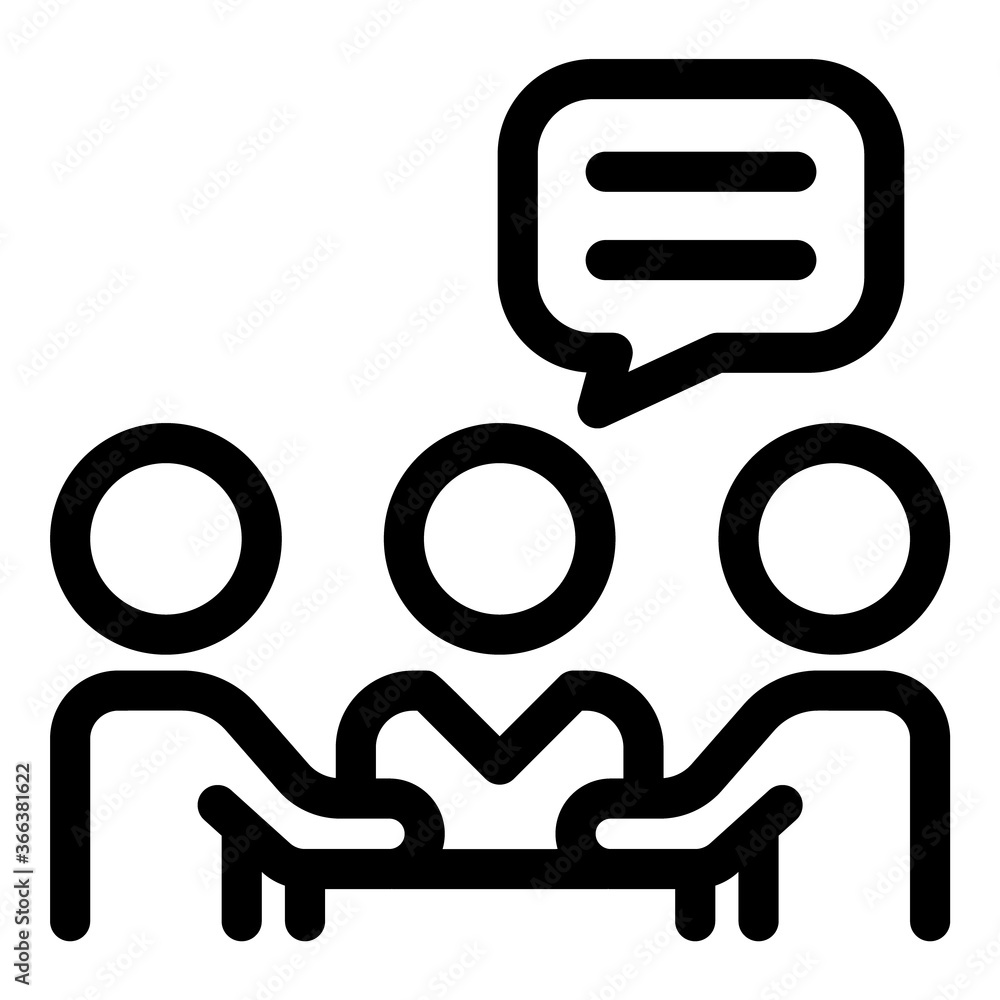 Meeting Flat Icon Isolated On White Background Meeting Flat Icon Isolated On White Background