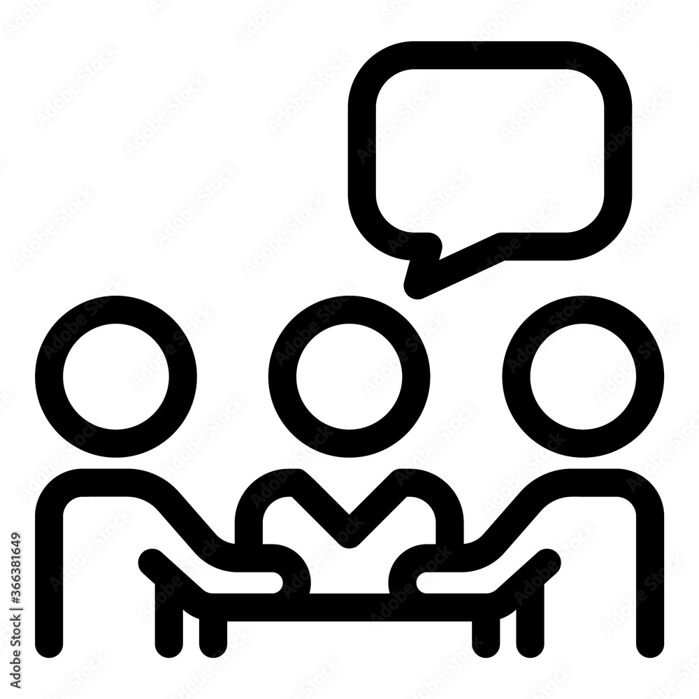 Meeting Flat Icon Isolated On White Background Meeting Flat Icon Isolated On White Background
