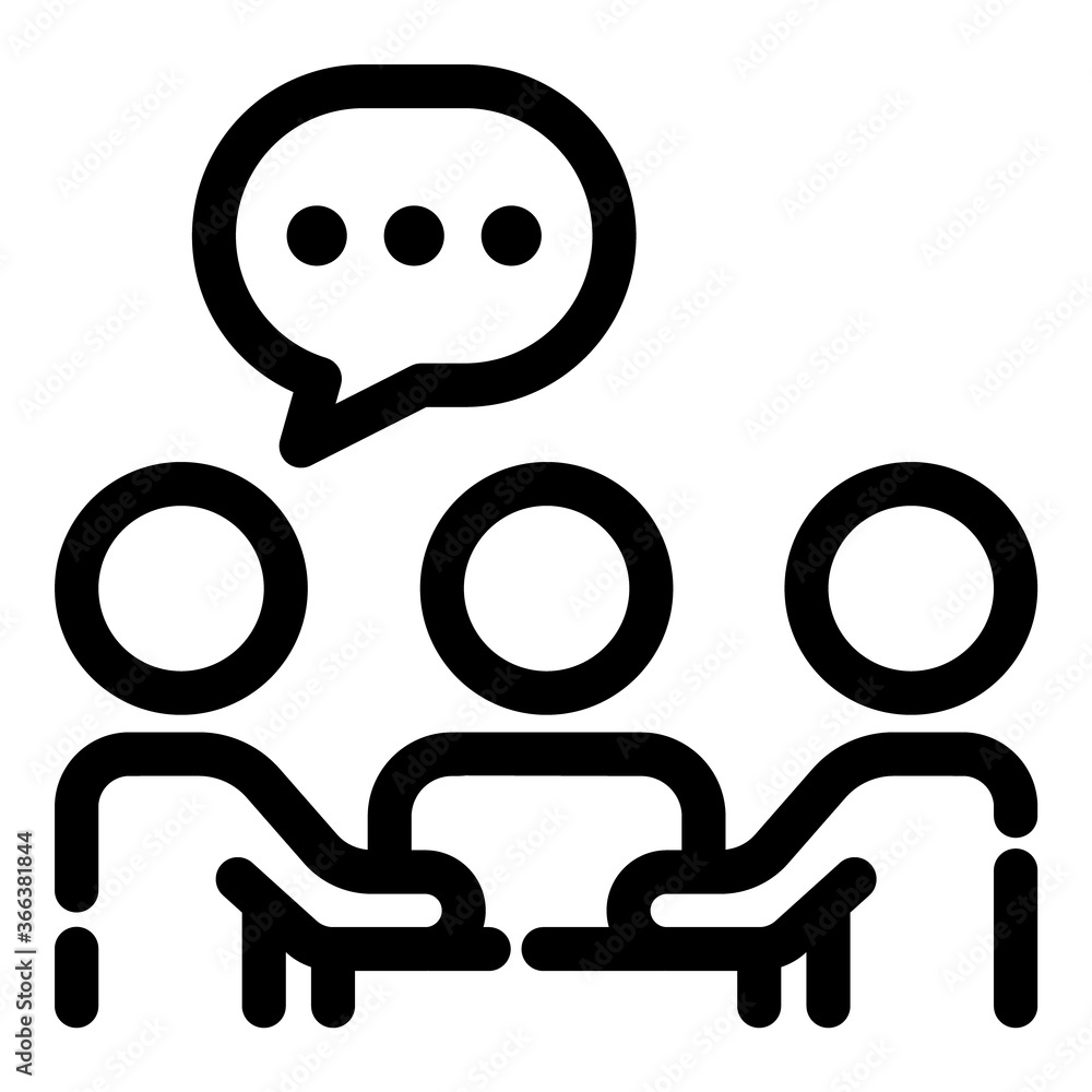 Business Talk Flat Icon Isolated On White Background