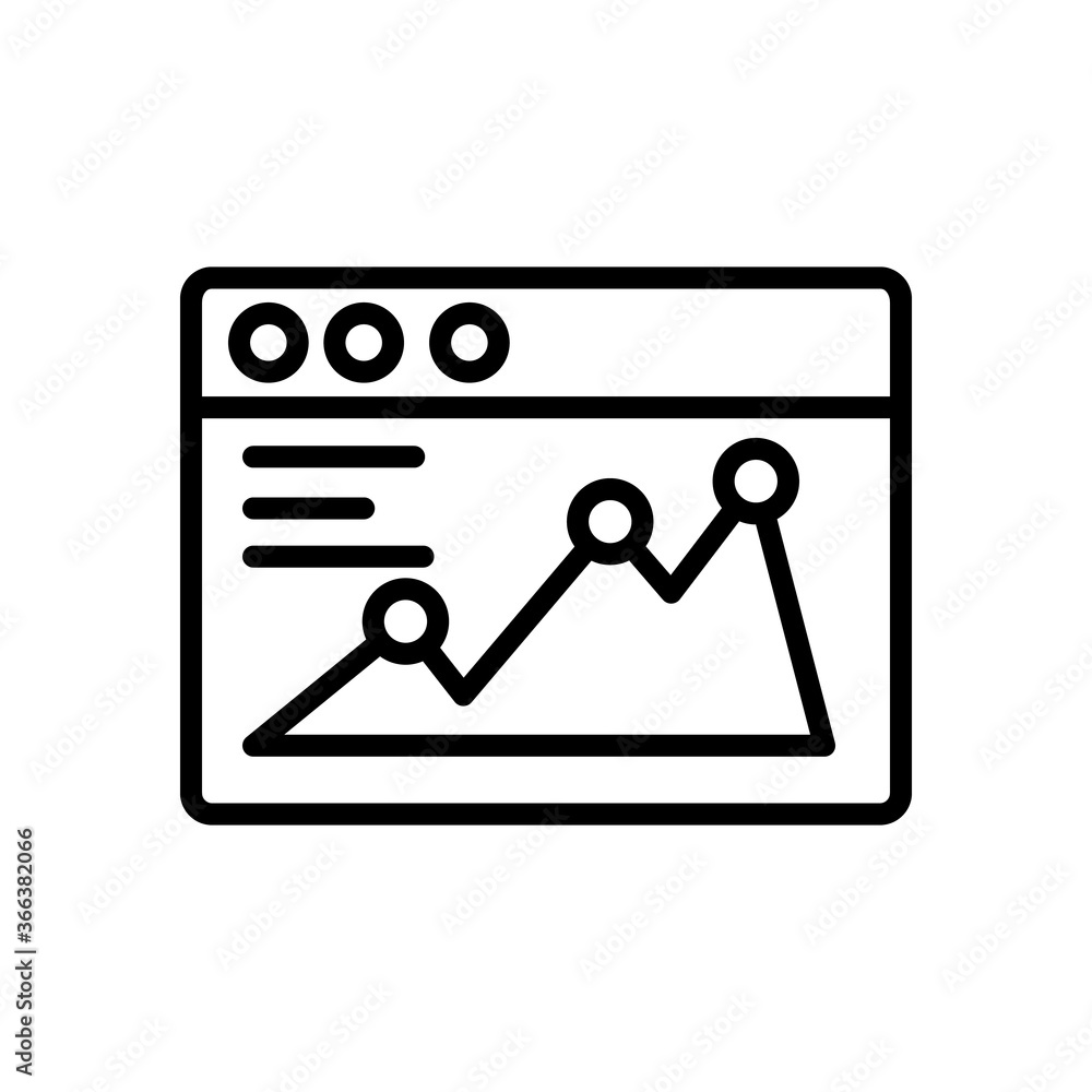 Browser, web site, chart icon. Simple line, outline vector elements of internet explorer icons for ui and ux, website or mobile application Browser, web site, chart icon. Simple line, outline vector elements of internet explorer icons for ui and ux, website or mobile application