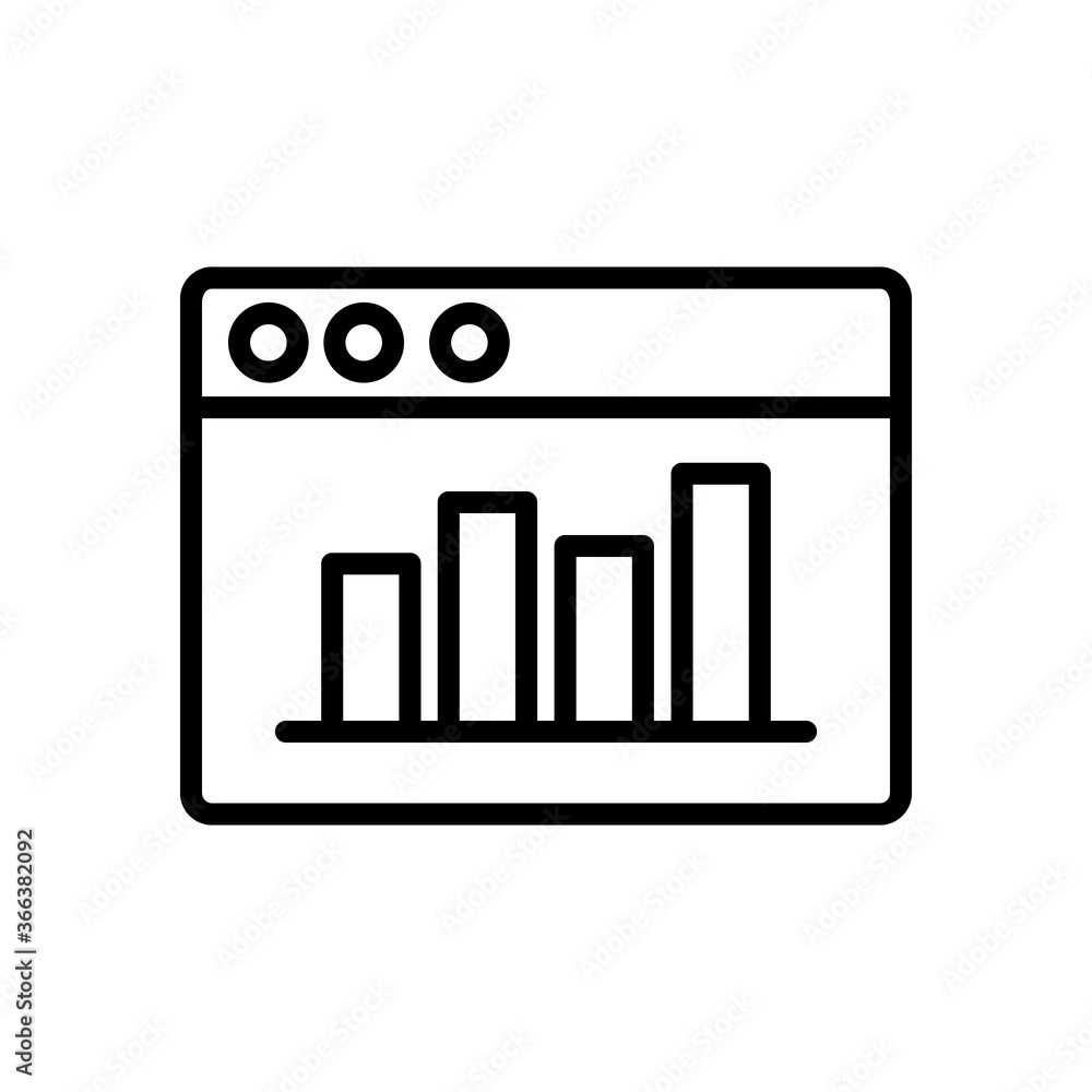 Browser, web site, chart icon. Simple line, outline vector elements of internet explorer icons for ui and ux, website or mobile application Browser, web site, chart icon. Simple line, outline vector elements of internet explorer icons for ui and ux, website or mobile application