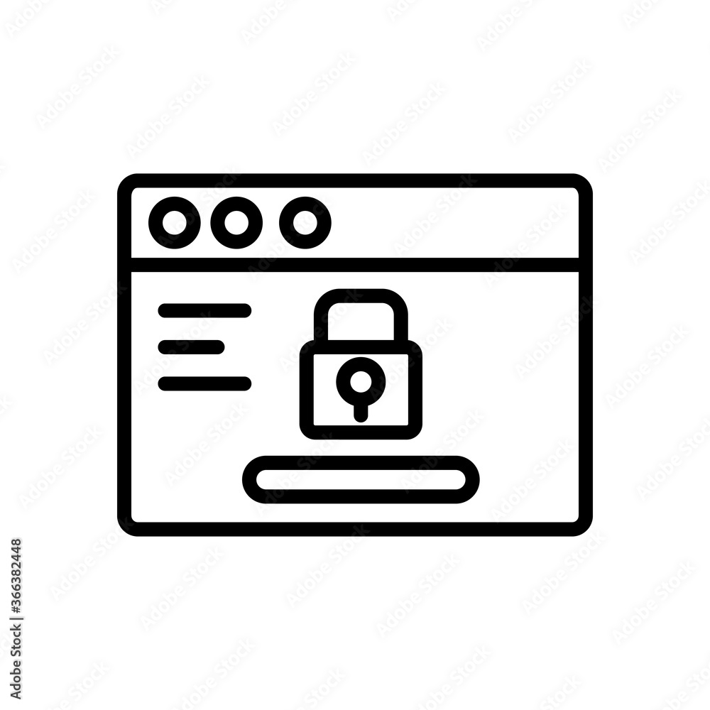 Browser, web site, lock icon. Simple line, outline vector elements of internet explorer icons for ui and ux, website or mobile application Browser, web site, lock icon. Simple line, outline vector elements of internet explorer icons for ui and ux, website or mobile application