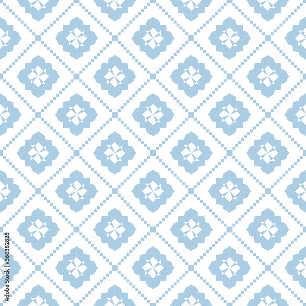 Fototapeta premium Geometric diamond pattern seamless repeat background