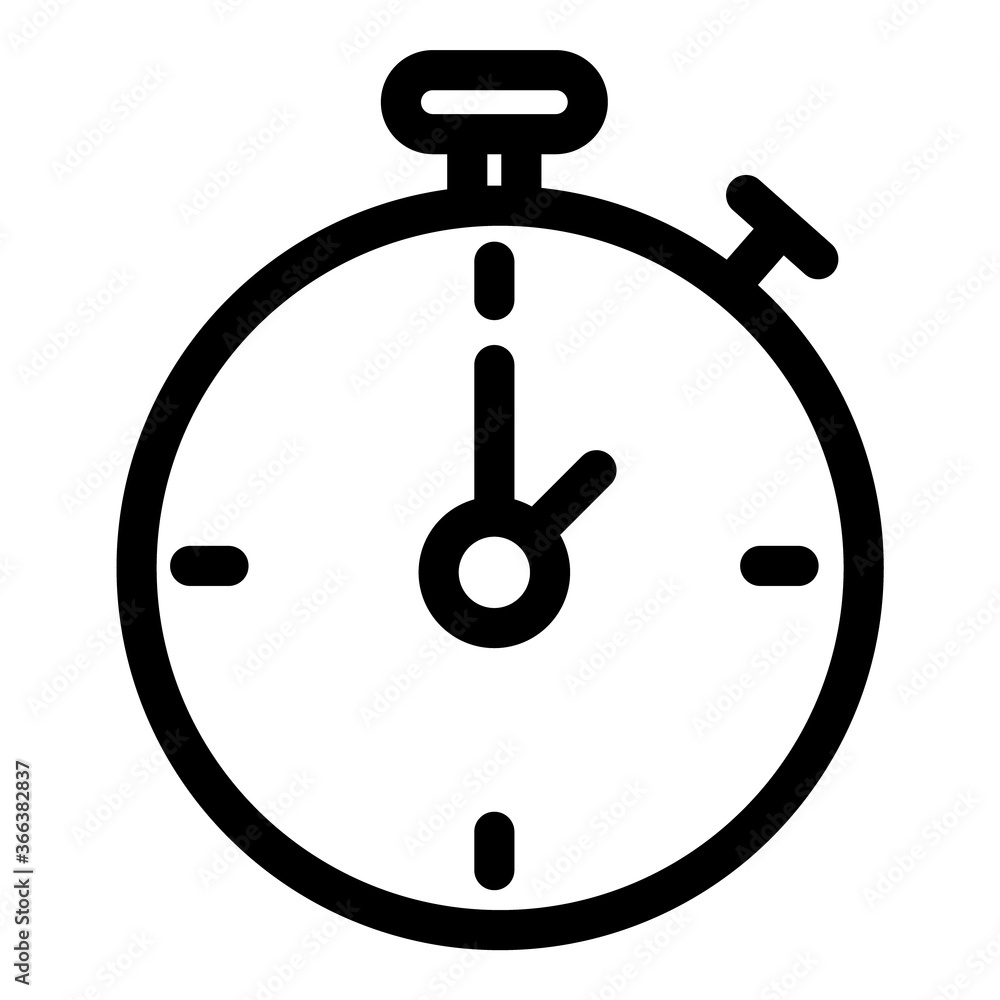 Clock Flat Icon Isolated On White Background Clock Flat Icon Isolated On White Background