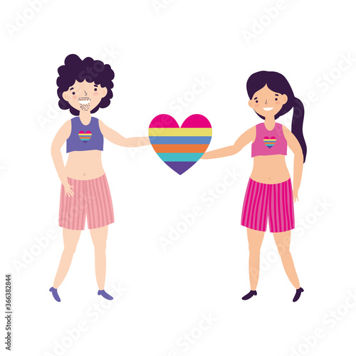 pride parade lgbt community, man and women sexual discrimination protest