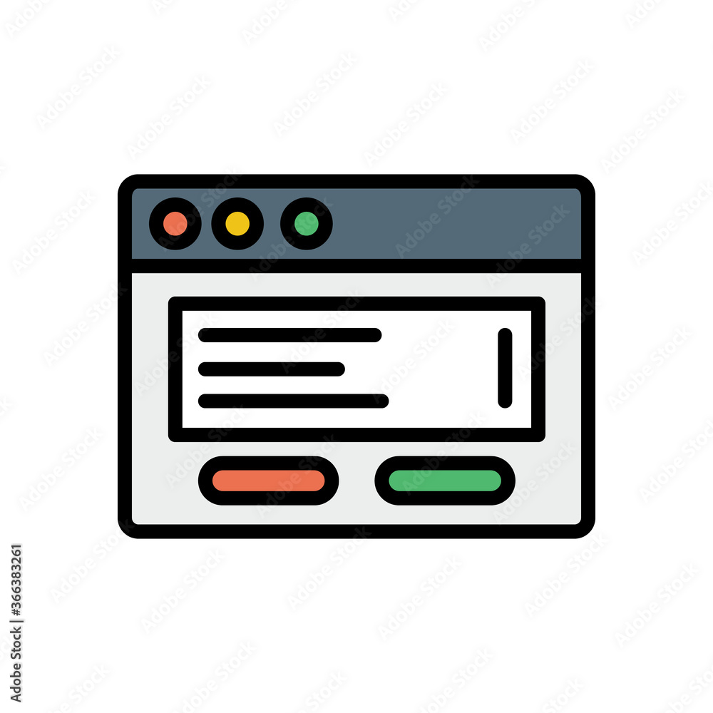 Fototapeta premium Browser, web site, document icon. Simple color with outline vector elements of internet explorer icons for ui and ux, website or mobile application