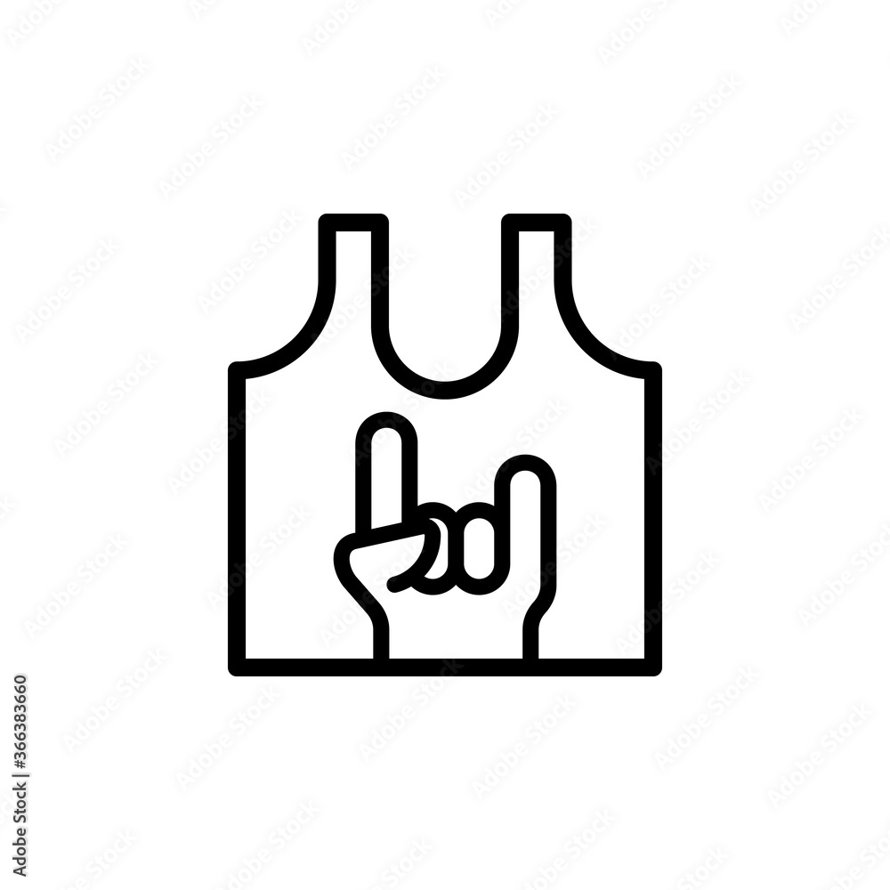 Clothe, shirt icon. Simple line, outline vector elements of rock n roll icons for ui and ux, website or mobile application Clothe, shirt icon. Simple line, outline vector elements of rock n roll icons for ui and ux, website or mobile application
