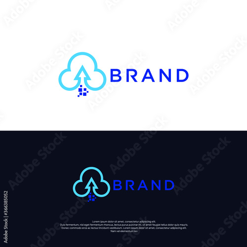 Cloud Tech Logo Design Template