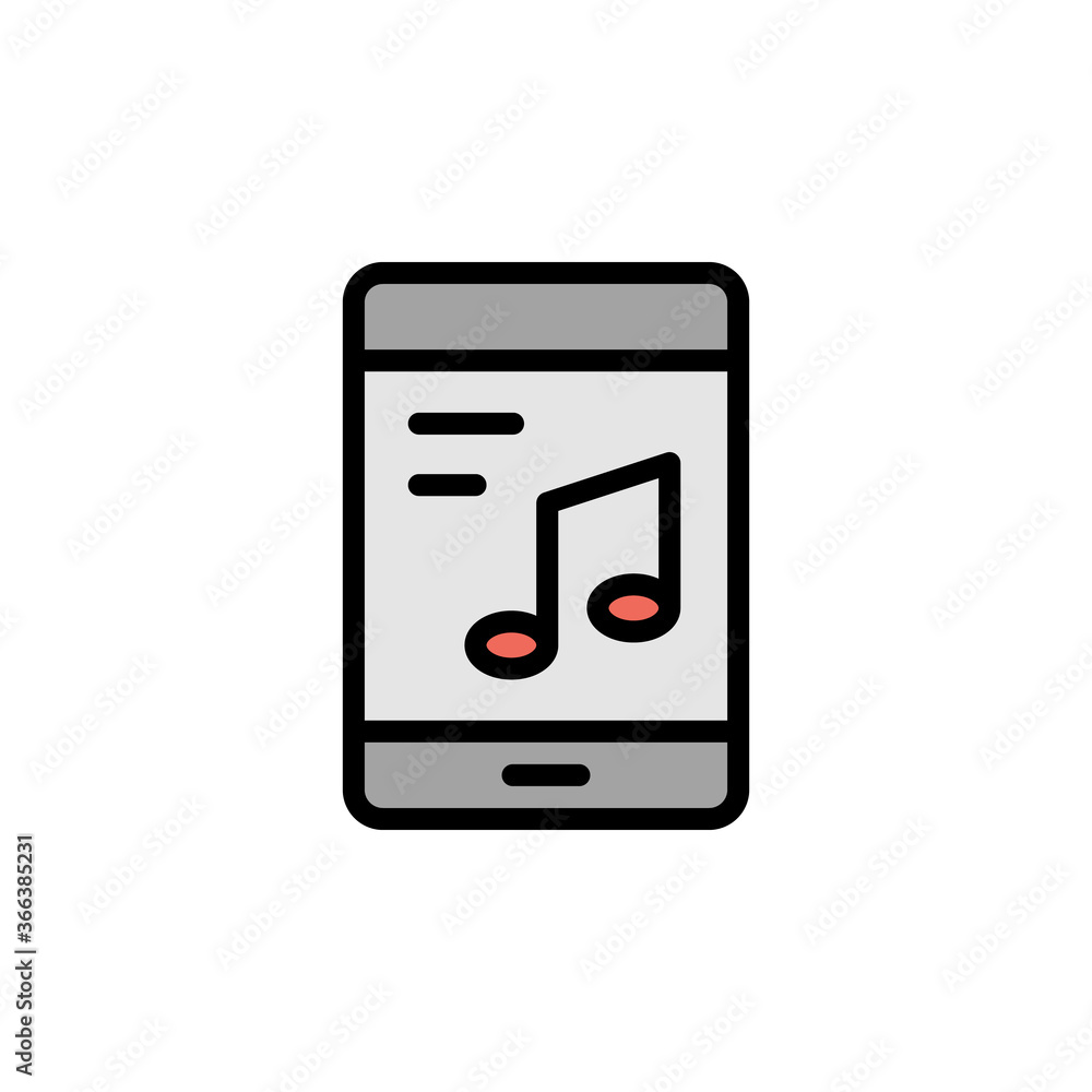 Application, smartphone, rock icon. Simple color with outline vector elements of rock n roll icons for ui and ux, website or mobile application Application, smartphone, rock icon. Simple color with outline vector elements of rock n roll icons for ui and ux, website or mobile application