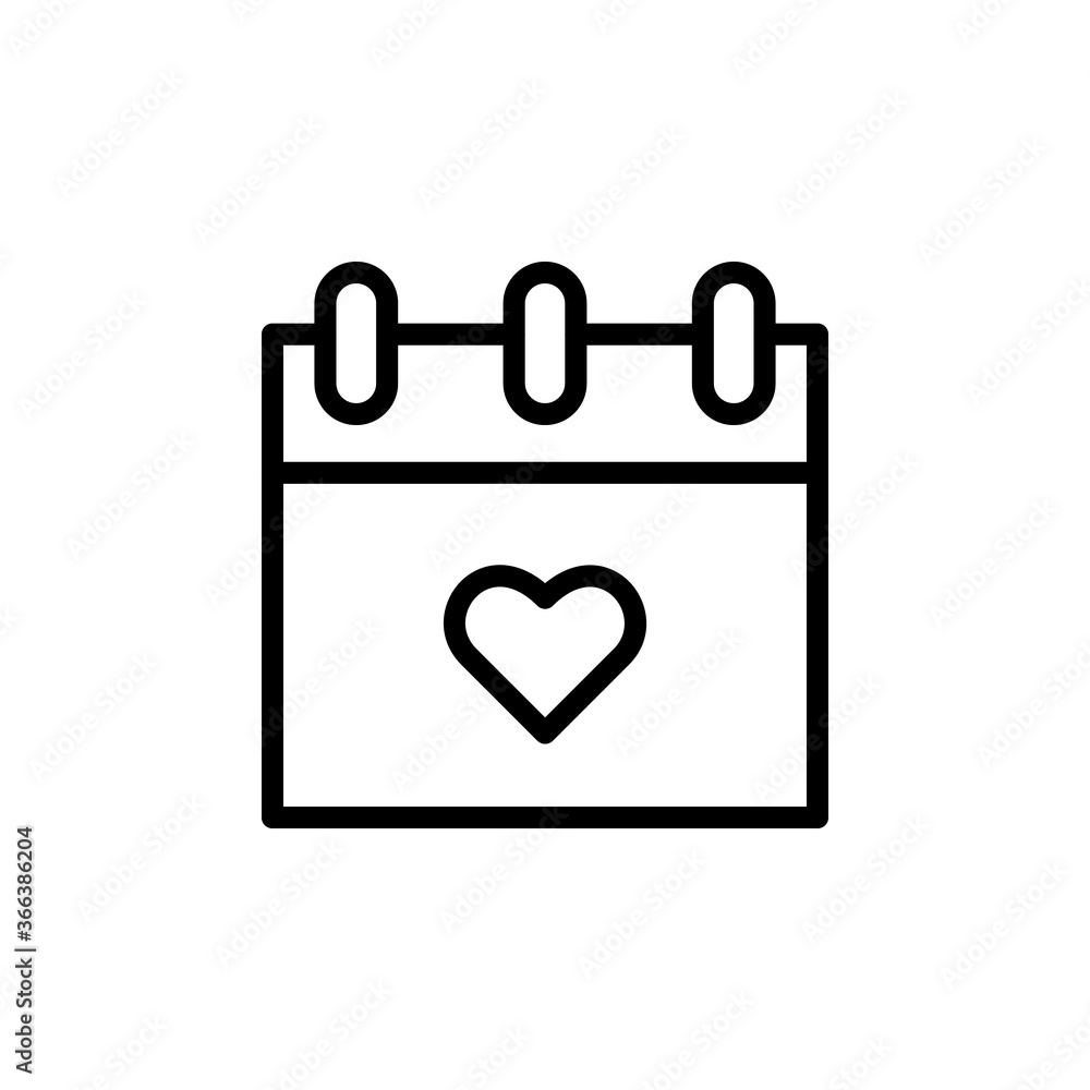 Calendar, wedding icon. Simple line, outline vector elements of marriage icons for ui and ux, website or mobile application Calendar, wedding icon. Simple line, outline vector elements of marriage icons for ui and ux, website or mobile application
