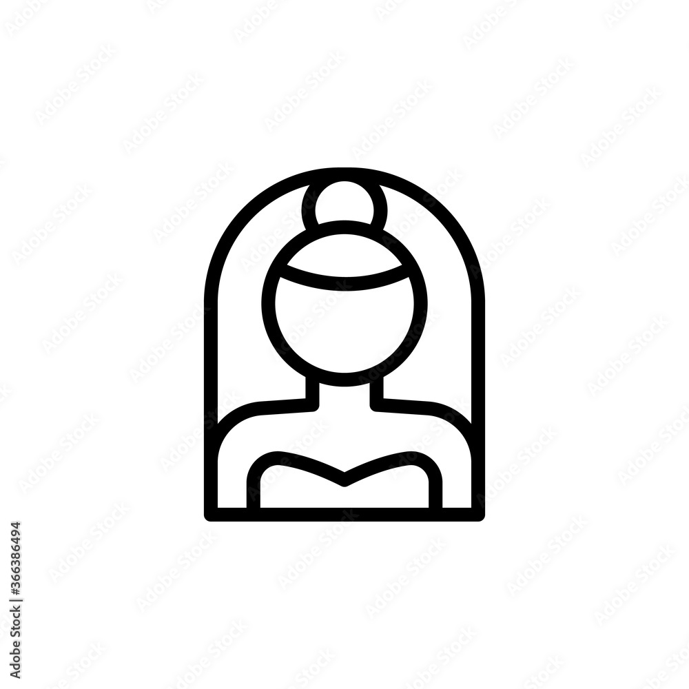 Bride, wedding icon. Simple line, outline vector elements of marriage icons for ui and ux, website or mobile application Bride, wedding icon. Simple line, outline vector elements of marriage icons for ui and ux, website or mobile application