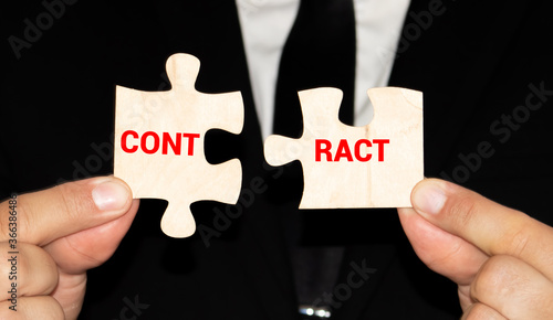 Businessman employer breaks a contract. Termination of cooperation, disagreement refusal to renew extend agreement. Deal cancel. Violation of conditions and rules. Anticipatory repudiation act