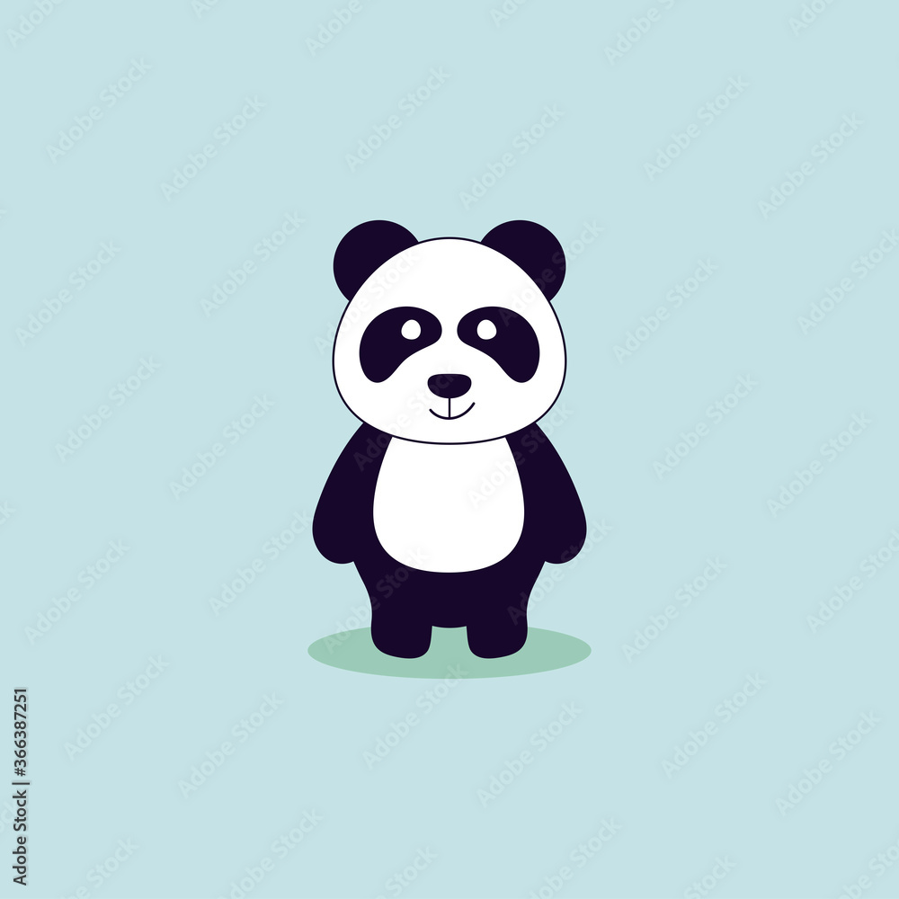 Naklejka premium Ładny panda postać wektor ilustracja