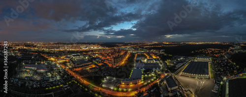 Moscow oblast. night shooting photos from a quadrocopter