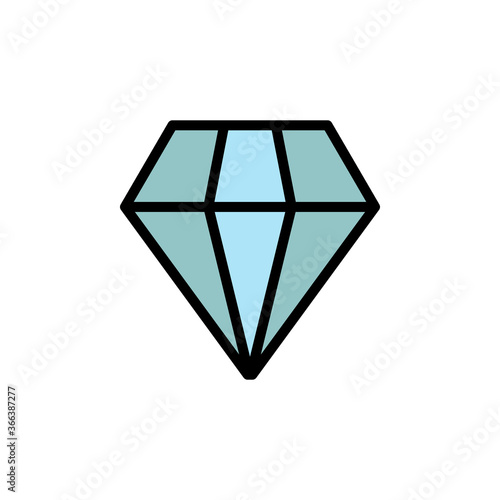 Diamond, wedding icon. Simple color with outline vector elements of marriage icons for ui and ux, website or mobile application