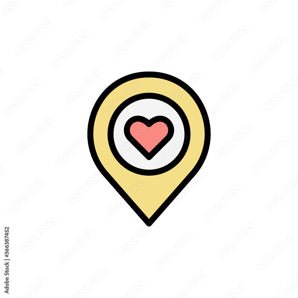 Fototapeta premium Placeholder, love icon. Simple color with outline vector elements of marriage icons for ui and ux, website or mobile application