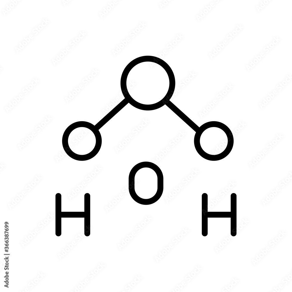 H20, water, formula icon. Simple line, outline vector elements of aqua icons for ui and ux, website or mobile application H20, water, formula icon. Simple line, outline vector elements of aqua icons for ui and ux, website or mobile application
