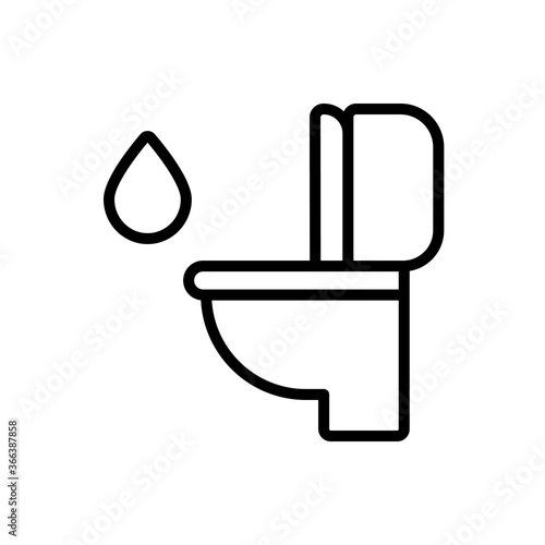 Wc, water icon. Simple line, outline vector elements of aqua icons for ui and ux, website or mobile application