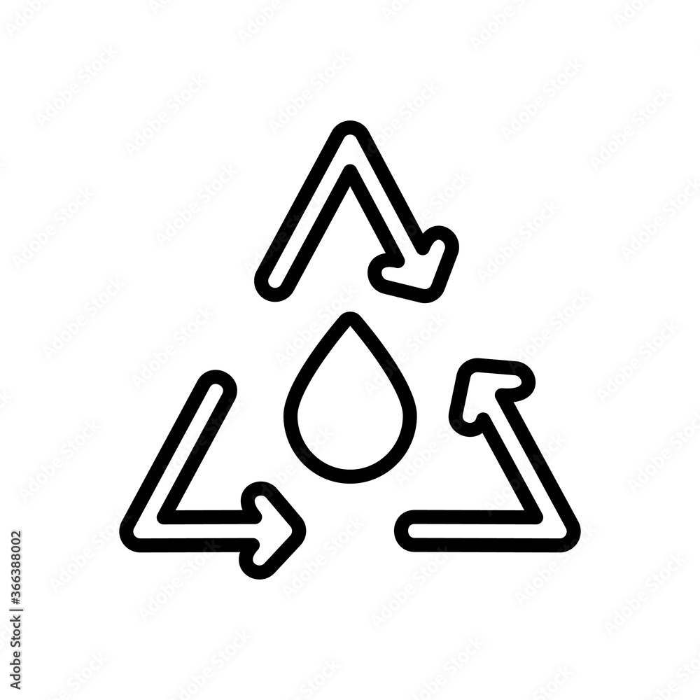 Waste water, bin icon. Simple line, outline vector elements of aqua icons for ui and ux, website or mobile application Waste water, bin icon. Simple line, outline vector elements of aqua icons for ui and ux, website or mobile application