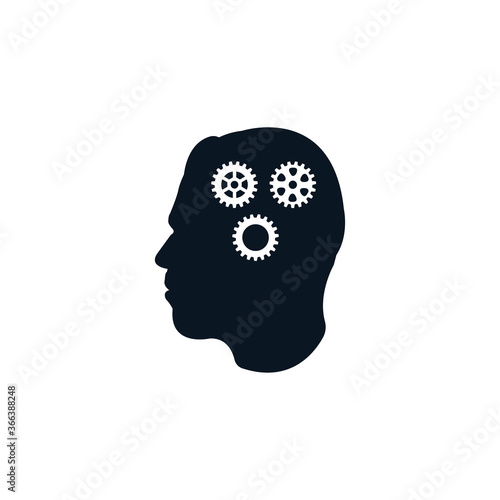 digital human head icon , technology head icon