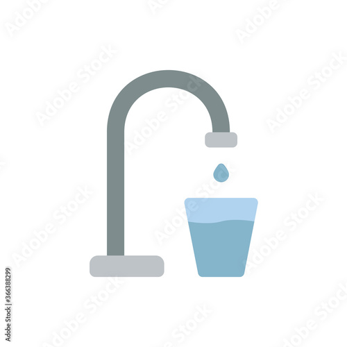 Water filter, faucet icon. Simple color vector elements of aqua icons for ui and ux, website or mobile application