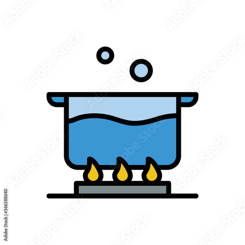Boil, water, fire icon. Simple color with outline vector elements of aqua icons for ui and ux, website or mobile application