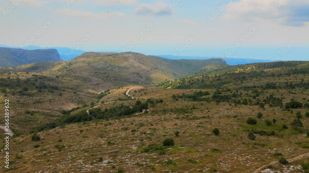 Aerial view over the French Alps - awesome landscape trvel photography