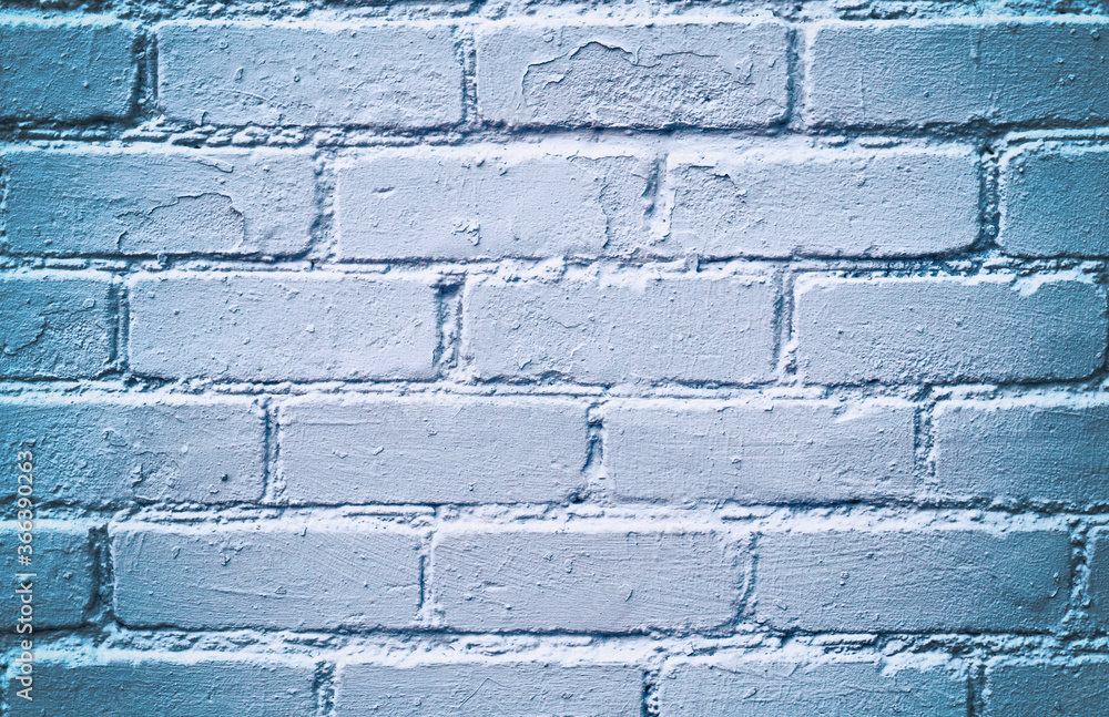 White brick wall with a blue tint. White brick wall with a blue tint.