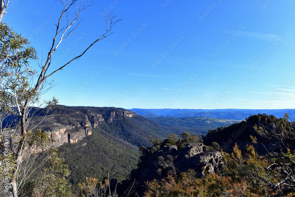 A view of the Blue Mountains west of Sydney A view of the Blue Mountains west of Sydney