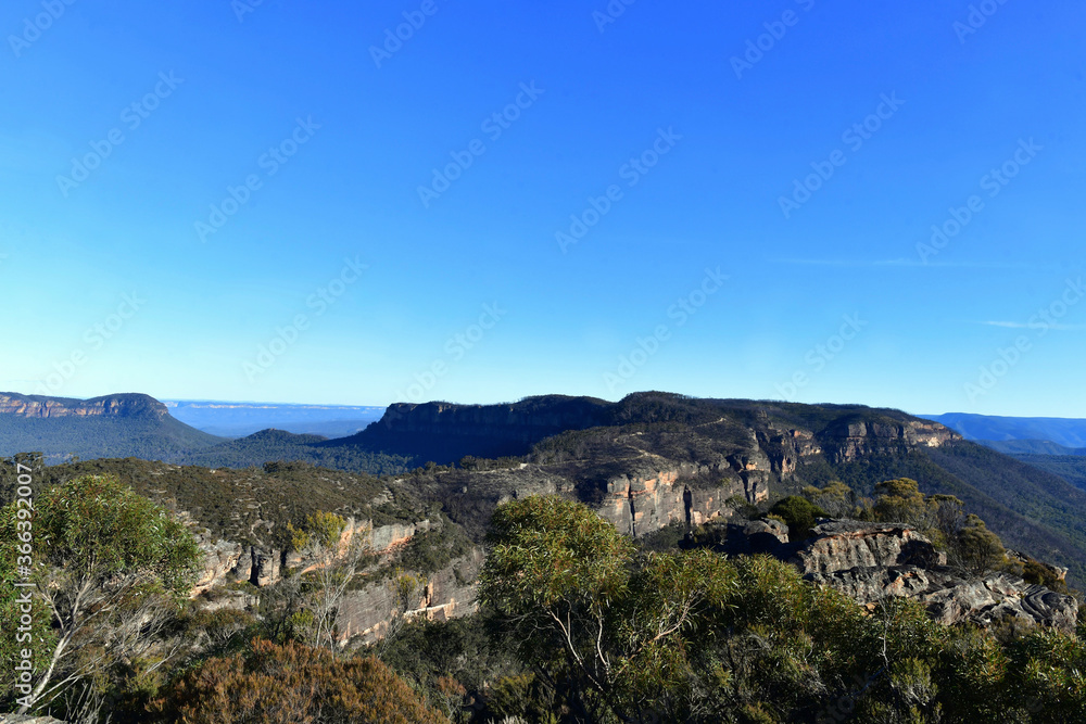 A view of the Blue Mountains west of Sydney, Australia