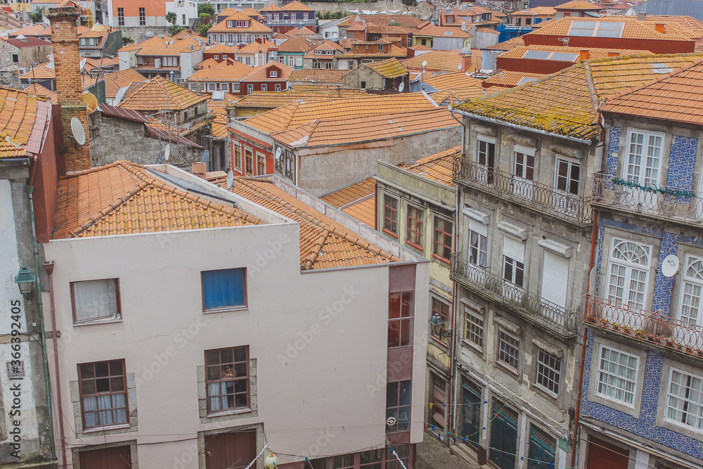 roofs of old town in Portugal