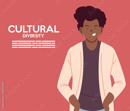 african man cartoon of cultural diversity vector design