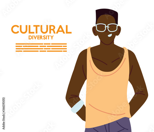 african man cartoon of cultural diversity vector design