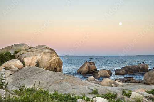 The Rocky Shores of Nubble Beach in Westport, Massachusetts