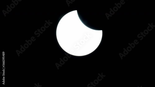 start phase solar eclipse .gentle camera. static shoot. tight details 1200mm lens f4 partial photo