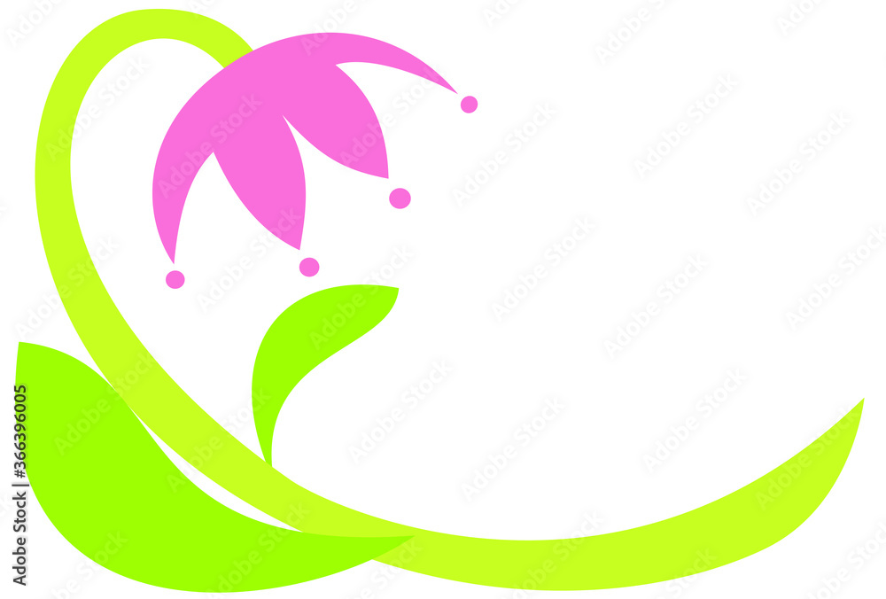 Naklejka premium お花のメッセージカード