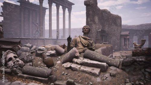 Ancient City,  3D Animation with real photo-scanned archaeological sites and art. 