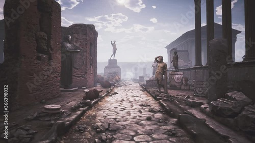 Ancient City,  3D Animation with real photo-scanned archaeological sites and art. 