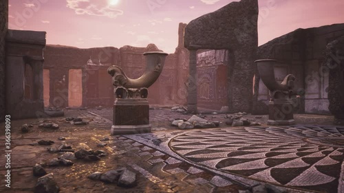 Ancient City,  3D Animation with real photo-scanned archaeological sites and art. 