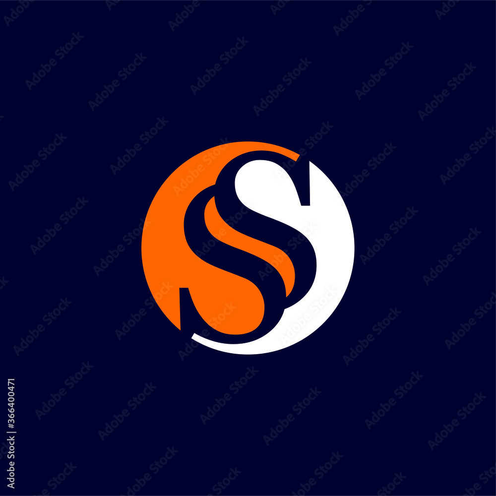 Obraz premium Letter SS S Initial Logo Design Vector Template Illustration