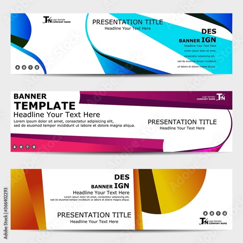 Horizontal banner template design.
Design a standard size and simple template for business and advertising.