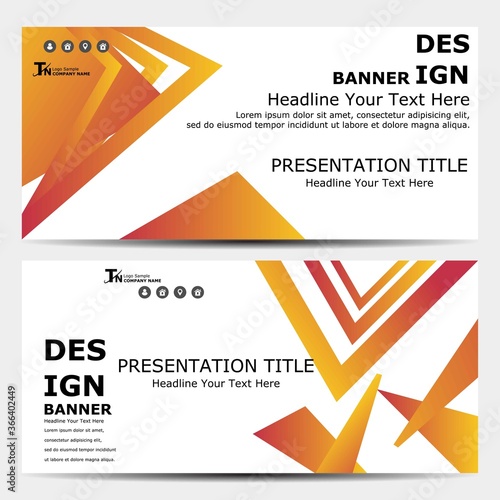 Horizontal banner template design.
Design a standard size and simple template for business and advertising.