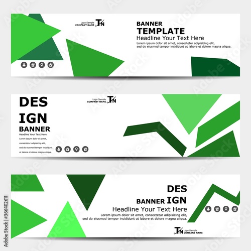Horizontal banner template design.
Design a standard size and simple template for business and advertising.