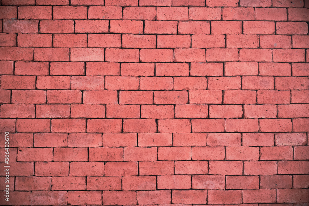 Fototapeta premium Old grunge orange brick background.