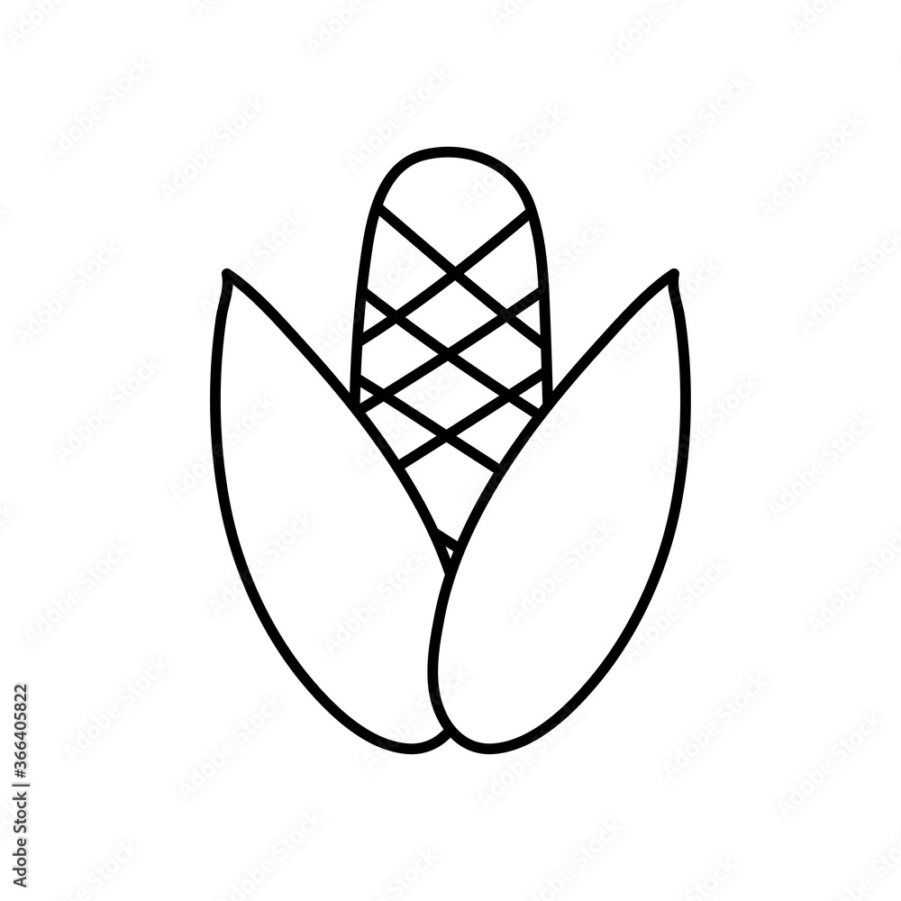 corn vegetable icon, line style corn vegetable icon, line style
