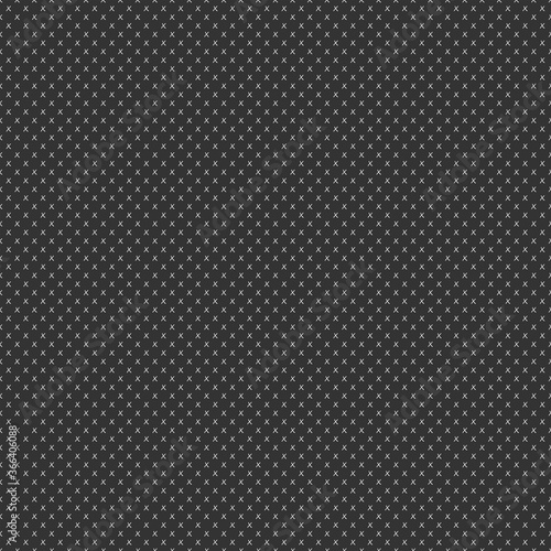 Vector small x cross seamless pattern with modern black color background.
