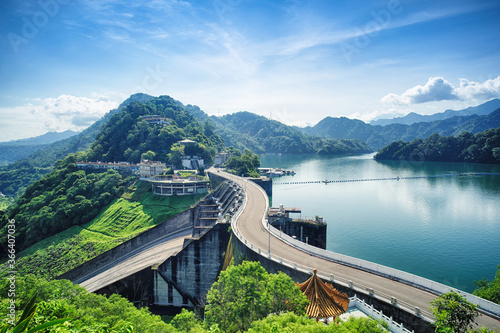 Fototapeta Naklejka Na Ścianę i Meble -  Shihmen Dam in Fuxing (or Daxi) District, Taoyuan, Taiwan.