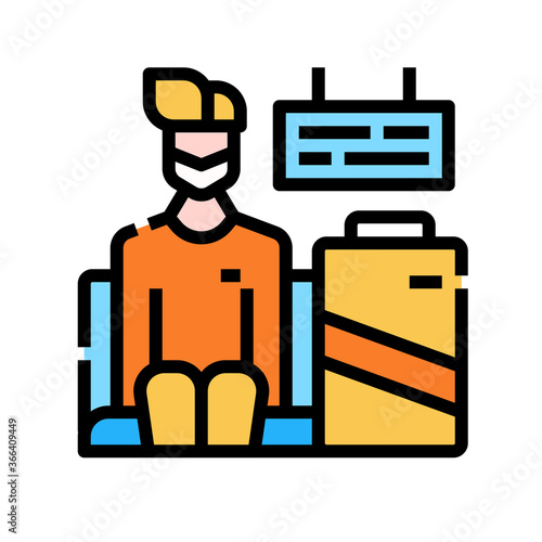 Tourist  traveler  traveller  lounge  luggage  suitcase icon