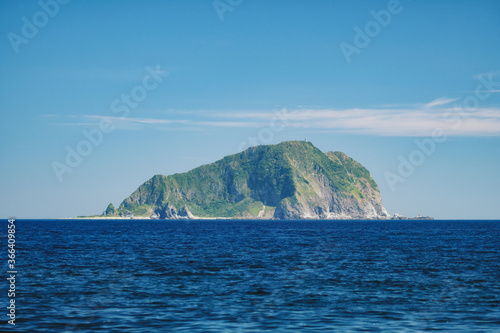 Keelung Seascape - Famous Keelung Islet with morning blue bright sky, shot from Daping Coastal in Zhongzheng District, Keelung, Taiwan.